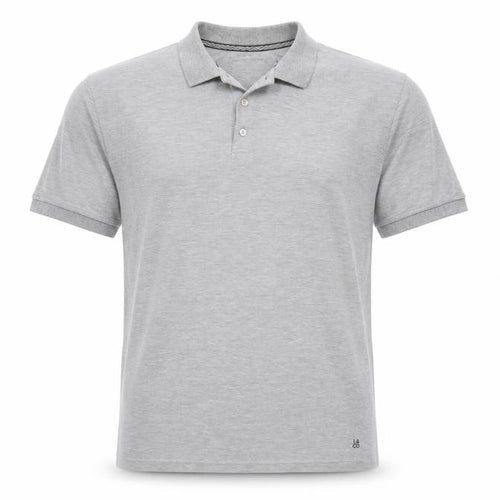 Larsson & Co Men's Grey XL Regular Fit Cotton Blend Polo Shirt