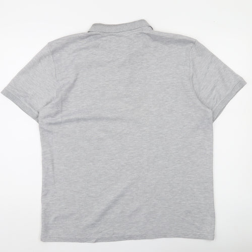 Larsson & Co Men's Grey XL Regular Fit Cotton Blend Polo Shirt