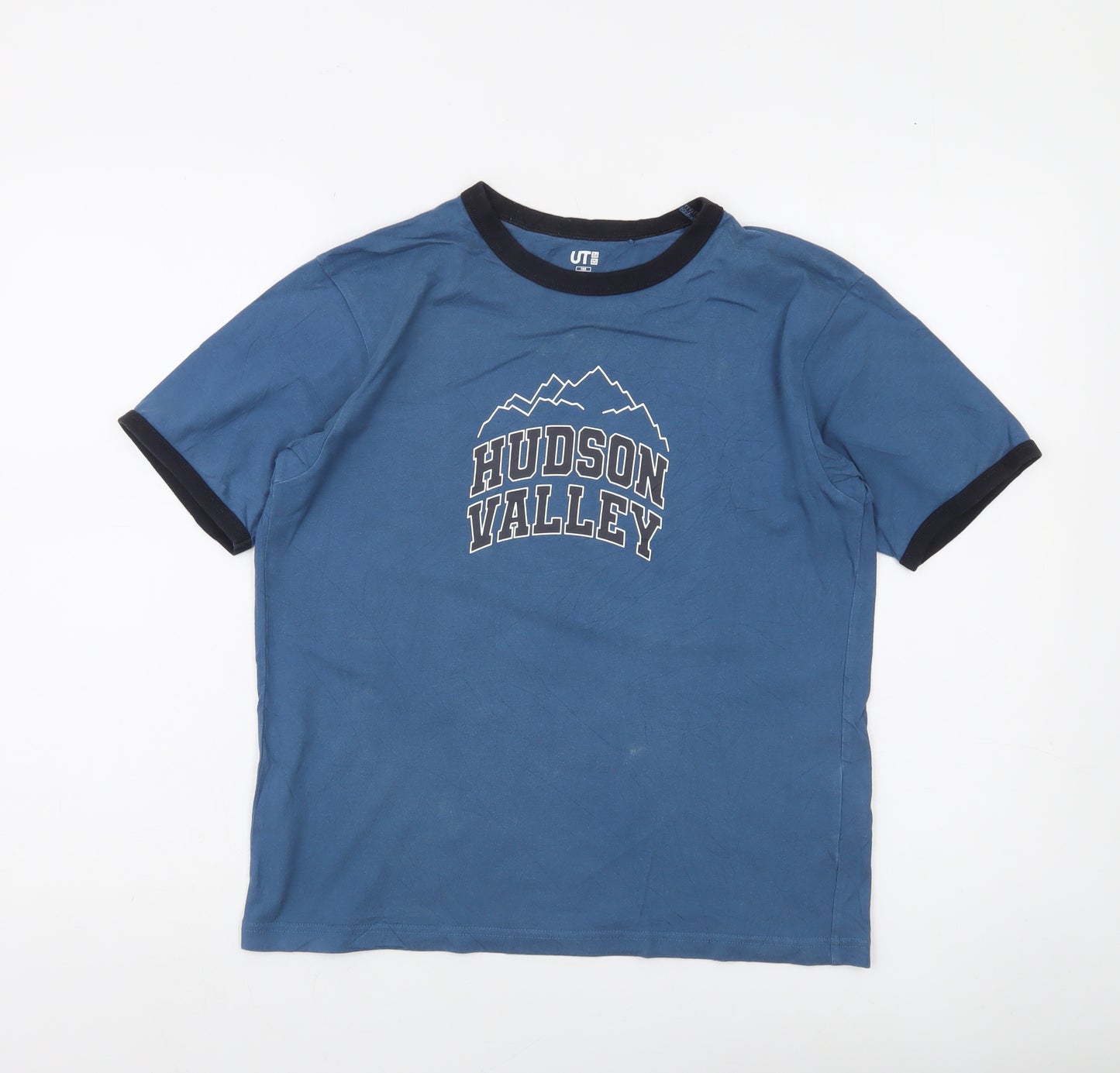 Uniqlo Boys Blue Hudson Valley Ringer T-Shirt 13-14 Years