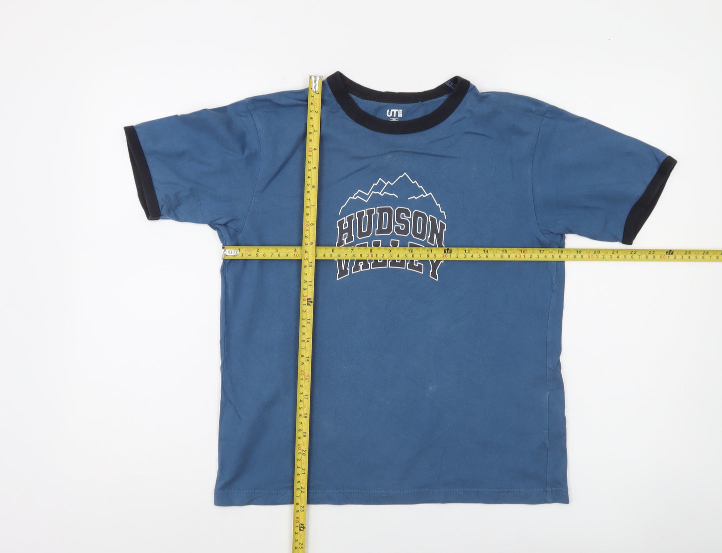 Uniqlo Boys Blue Hudson Valley Ringer T-Shirt 13-14 Years