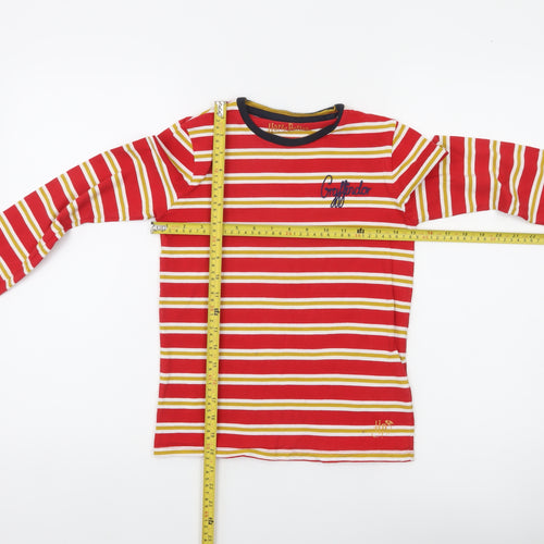 Mini Boden Boys Red Gryffindor Long Sleeve Striped Harry Potter T-Shirt 8-9 Years