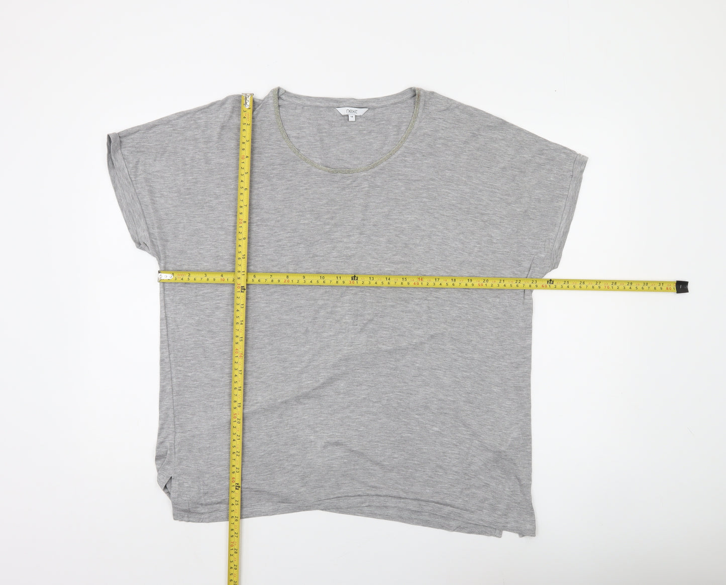 Next Women's Grey Basic Short Sleeve Crew Neck T-Shirt Size 18