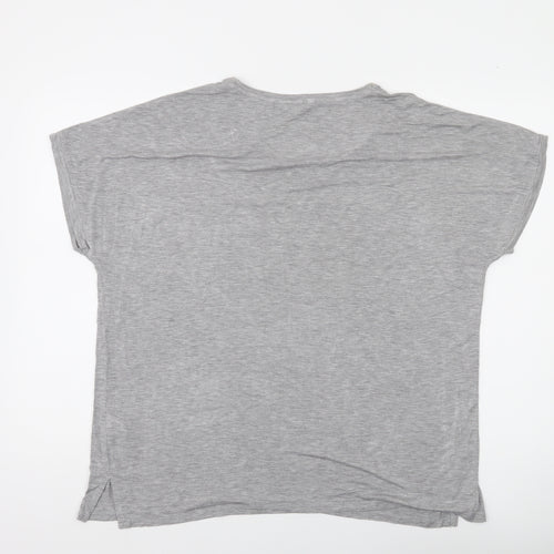 Next Women's Grey Basic Short Sleeve Crew Neck T-Shirt Size 18