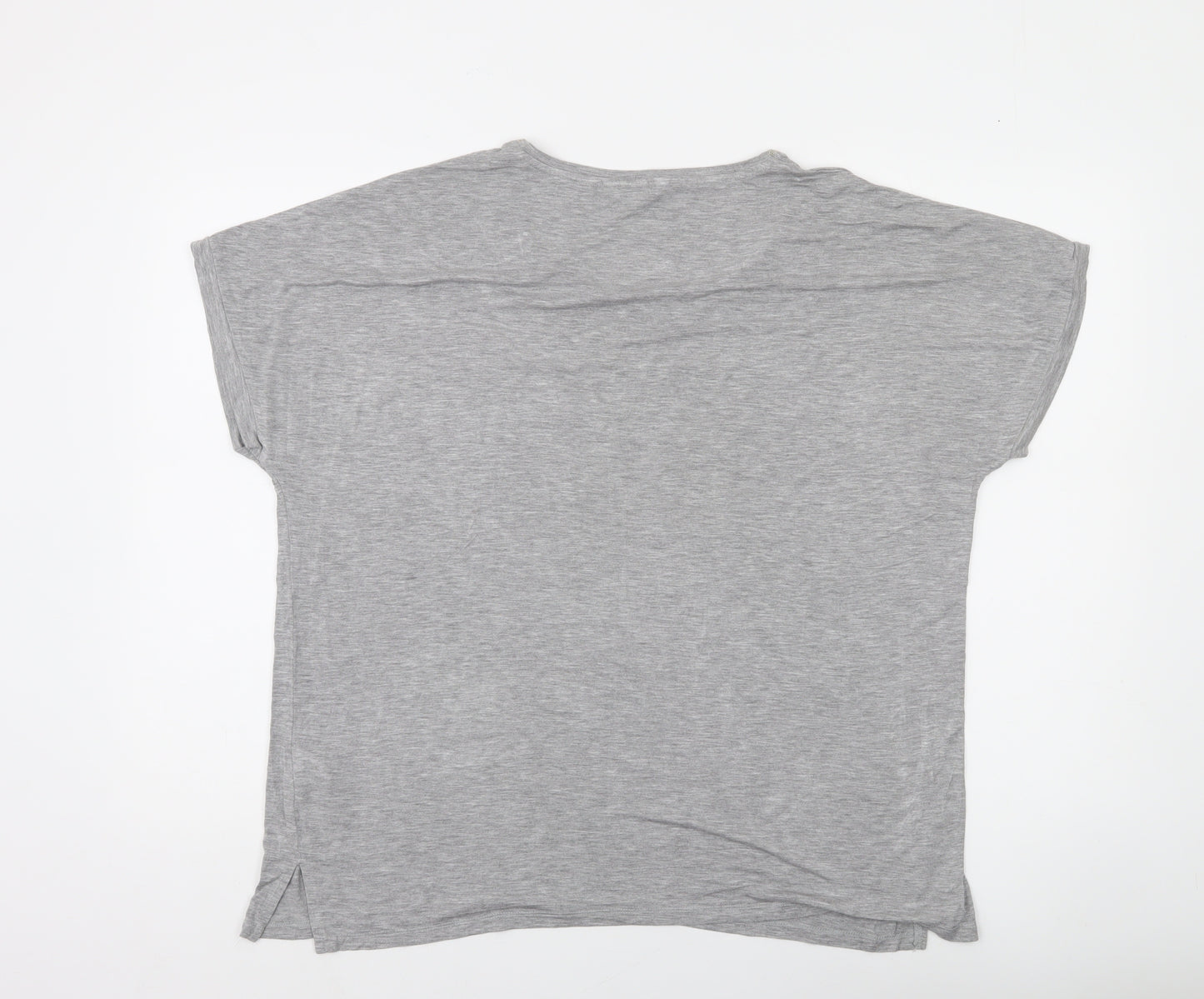 Next Women's Grey Basic Short Sleeve Crew Neck T-Shirt Size 18