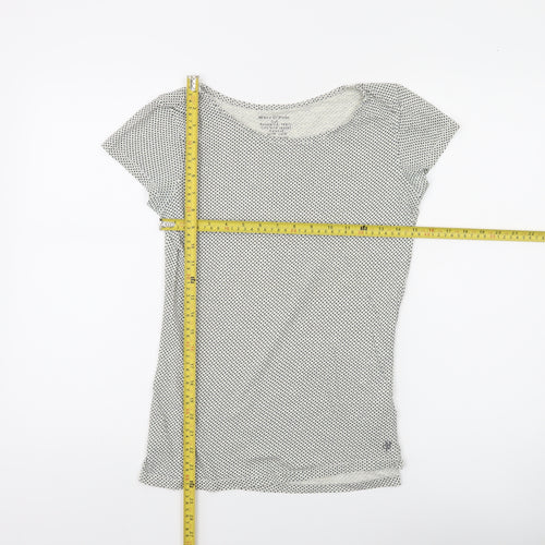 Marc O'Polo Women's White Polka Dot Cotton Jersey T-Shirt Size S