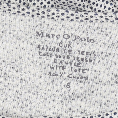 Marc O'Polo Women's White Polka Dot Cotton Jersey T-Shirt Size S