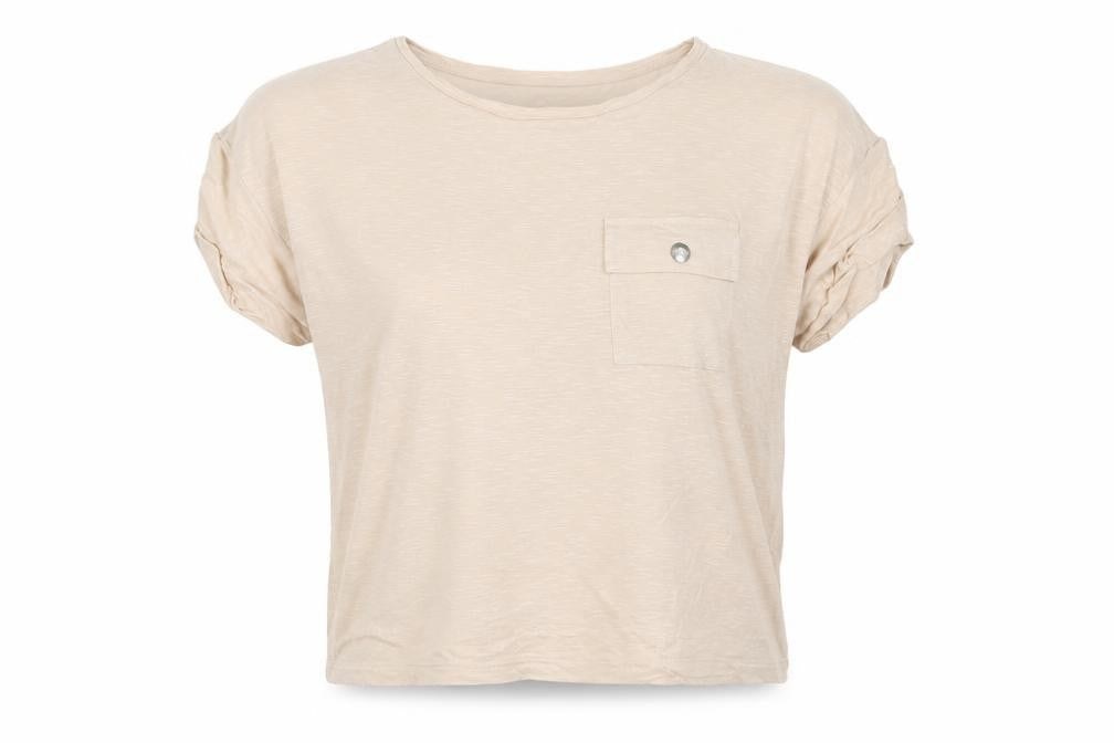 Dorothy Perkins Women’s Beige Basic Short Sleeve T-Shirt UK 20