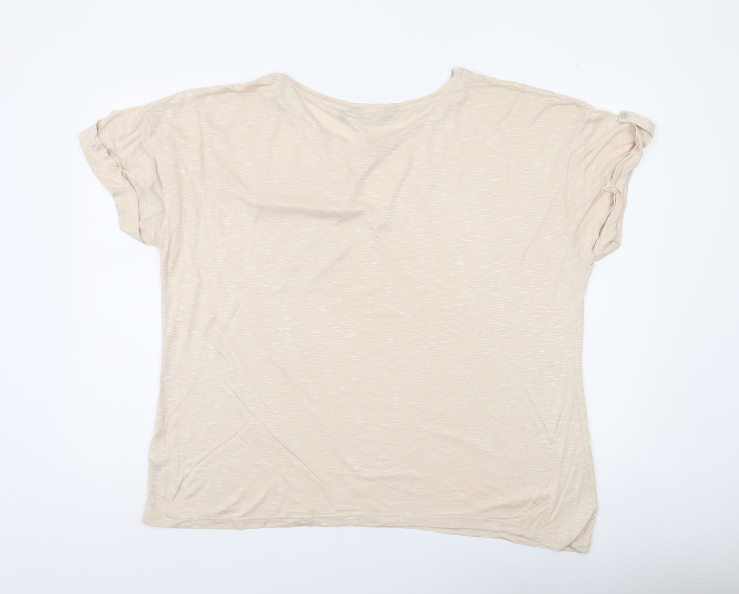Dorothy Perkins Women’s Beige Basic Short Sleeve T-Shirt UK 20