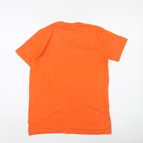 Replay Boys Orange Logo T-Shirt Size 14 Years Short Sleeve Cotton Top