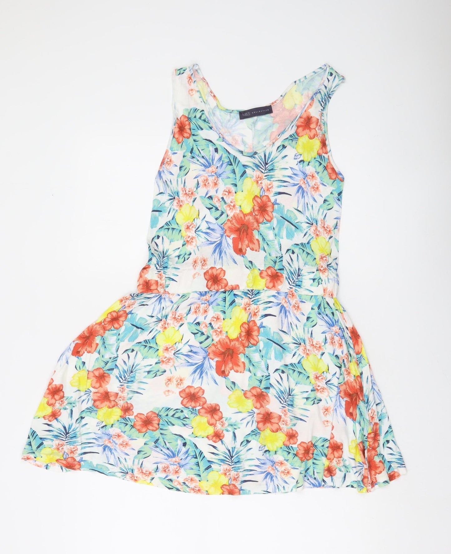 Marks and Spencer Women’s Multicoloured Floral Skater Dress Size 10