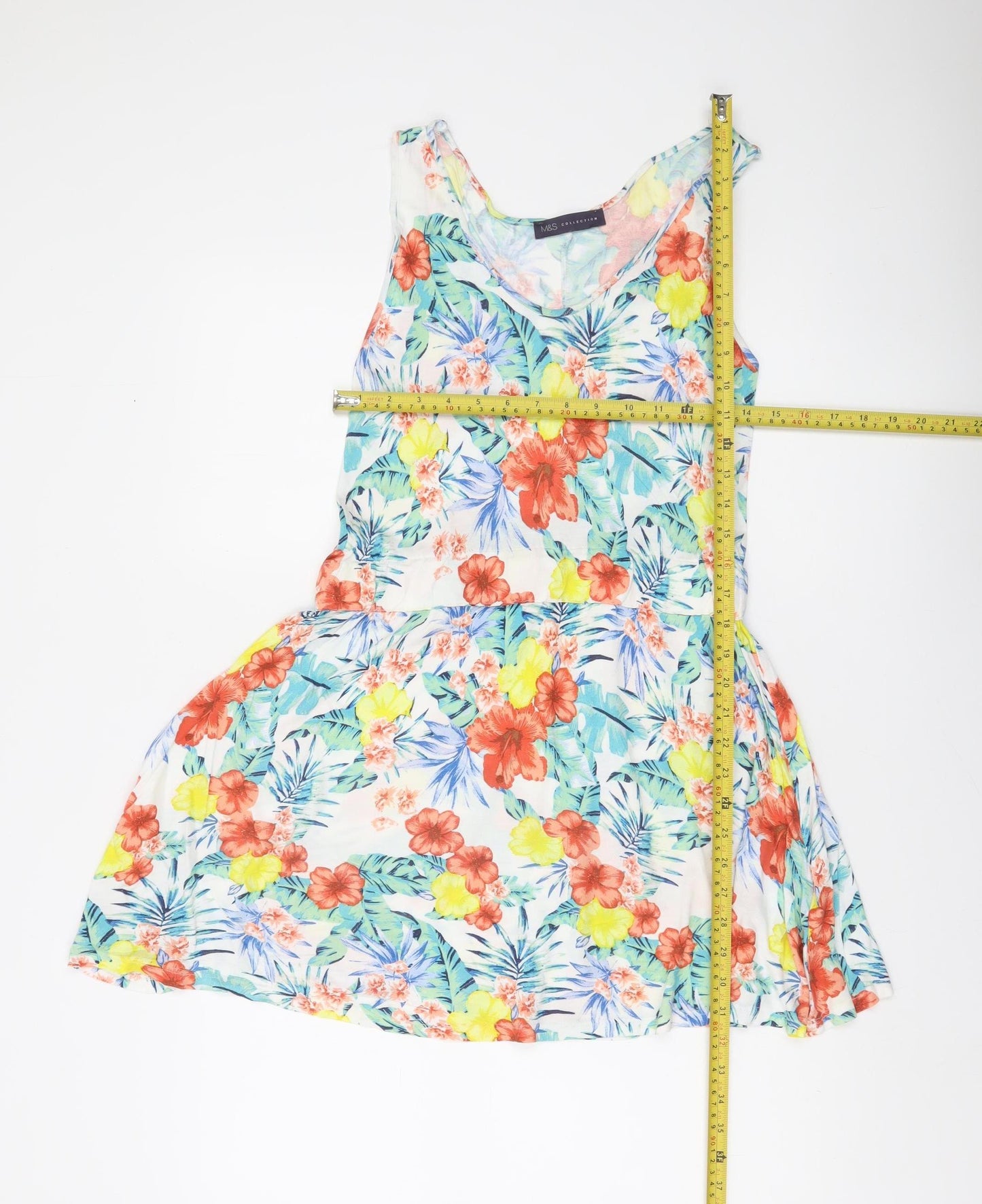 Marks and Spencer Women’s Multicoloured Floral Skater Dress Size 10