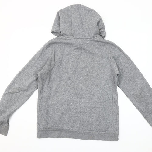Nike Boys Grey Pullover Hoodie XL 158-170cm Cotton Blend Logo Sweatshirt