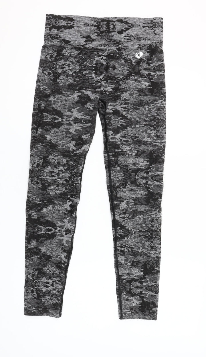 Women's Best Grey Camo Print Seamless Leggings XL Women's Activewear