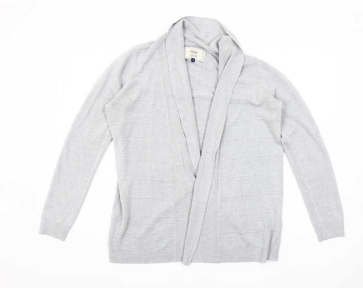 Maine New England Women's Grey Size 14 Open Knit Cardigan