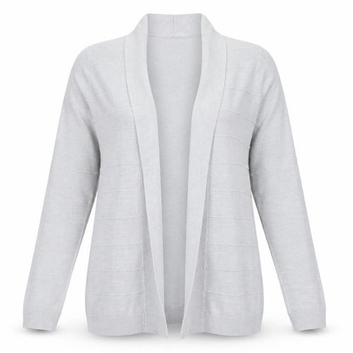 Maine New England Women's Grey Size 14 Open Knit Cardigan