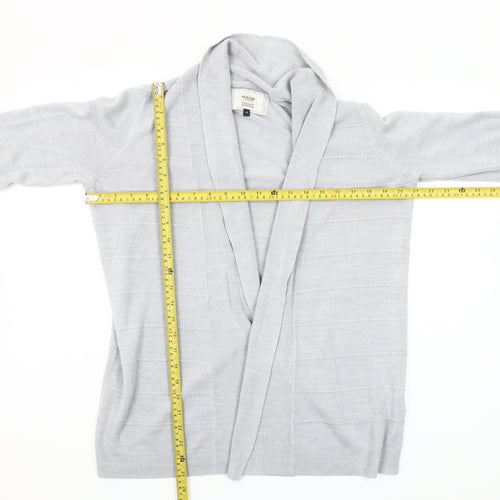 Maine New England Women's Grey Size 14 Open Knit Cardigan