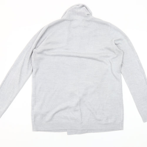 Maine New England Women's Grey Size 14 Open Knit Cardigan