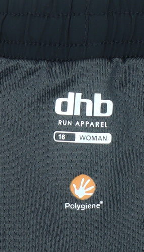 dhb Womens Black Athletic Running Shorts Size 16 Lightweight Activewear