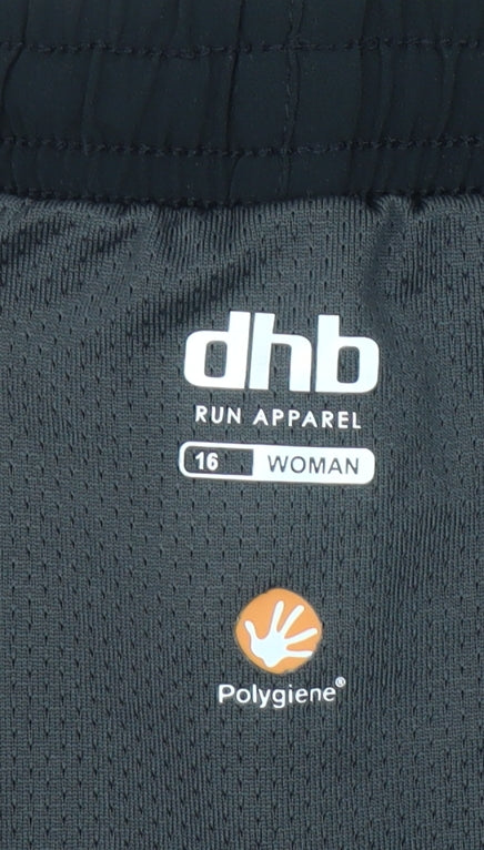 dhb Womens Black Athletic Running Shorts Size 16 Lightweight Activewear