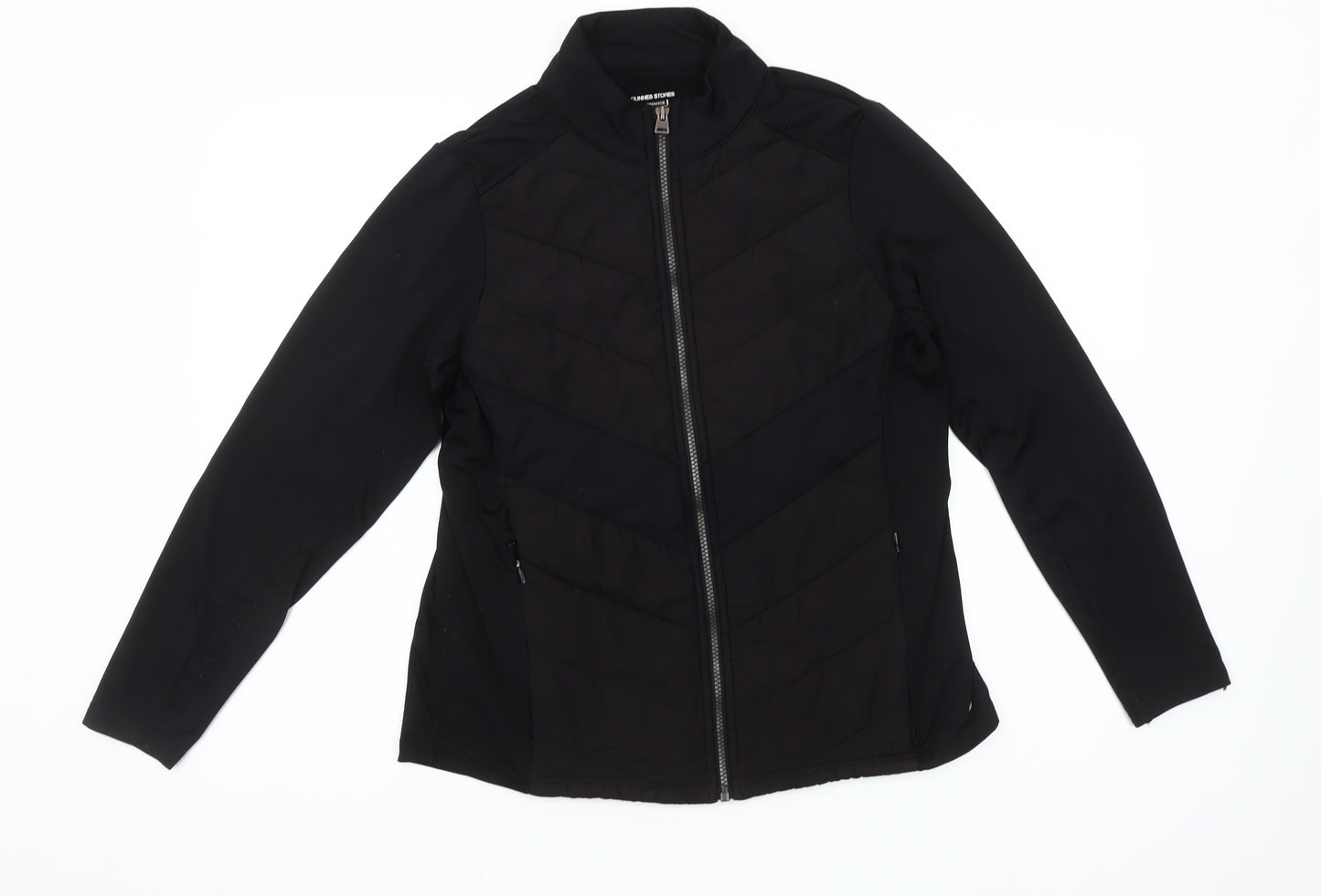 Dunnes Stores Womens Black Quilted Softshell Puffer Jacket Size 14