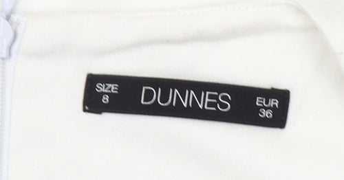 Dunnes Women’s Multicoloured Geometric Shift Dress Size 8 Sleeveless Cotton Blend