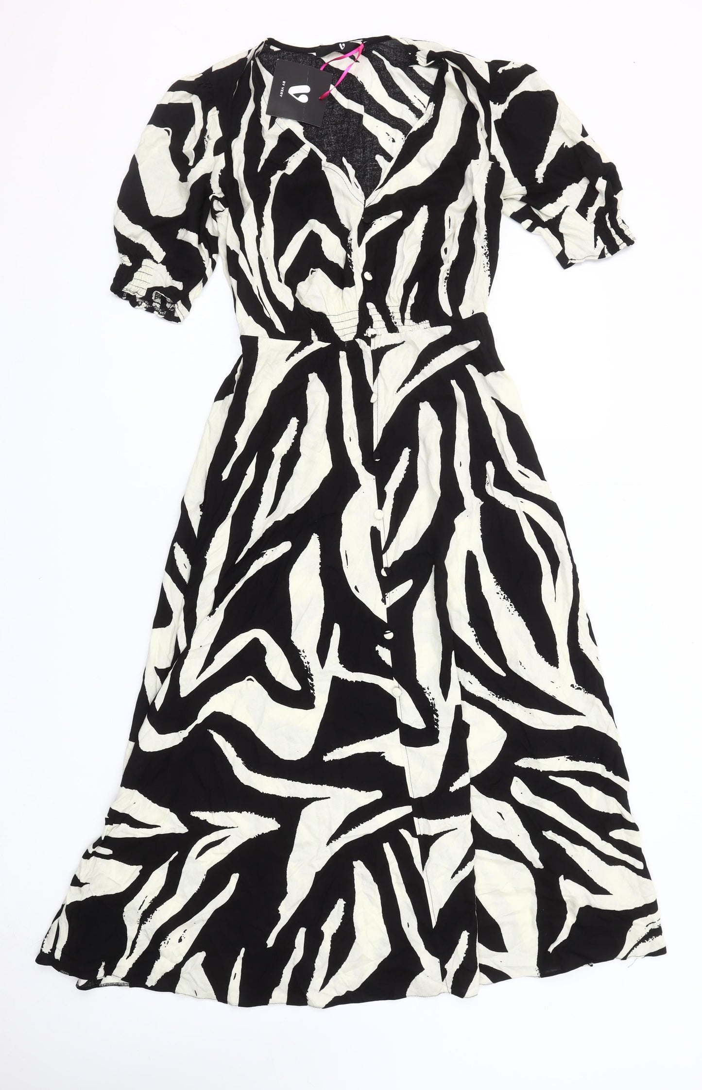 By Very Women’s Black & White Zebra Print Midi Dress Size 8