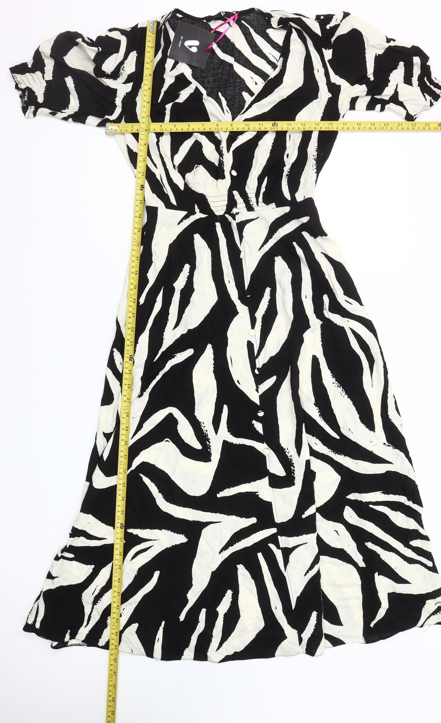 By Very Women’s Black & White Zebra Print Midi Dress Size 8