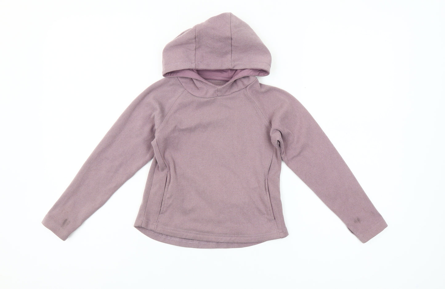 Dunnes Stores Girls Purple Pullover Hoodie 5-6 Years Regular Fit