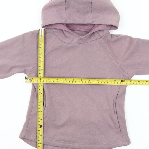 Dunnes Stores Girls Purple Pullover Hoodie 5-6 Years Regular Fit