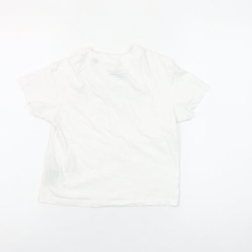 Jack & Jones Boys White 8 Years Cotton Logo T-Shirt