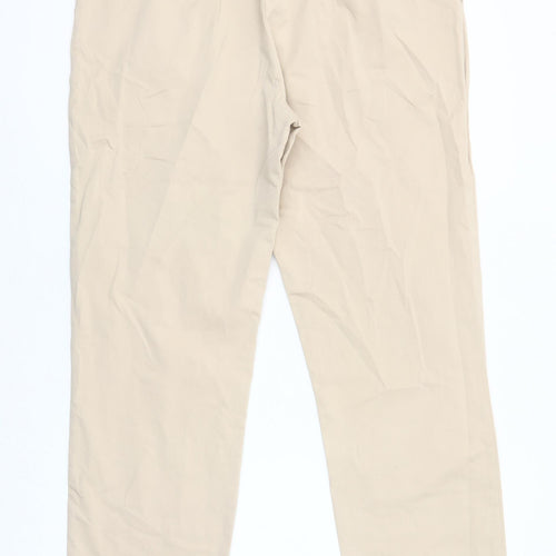 Carolyn Donnelly Women’s Beige Chino Trousers Size 14 Straight Fit