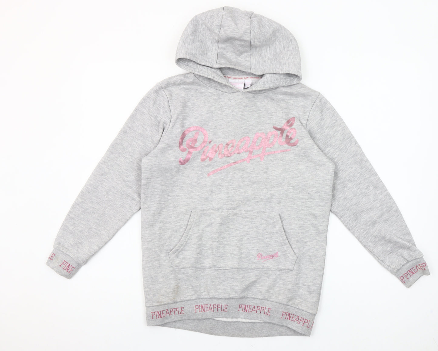 Pineapple Girls Grey Pullover Hoodie 9-10 Years Dance Logo Fleece