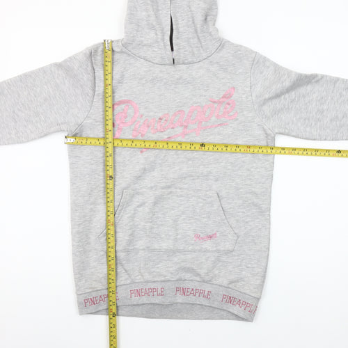 Pineapple Girls Grey Pullover Hoodie 9-10 Years Dance Logo Fleece
