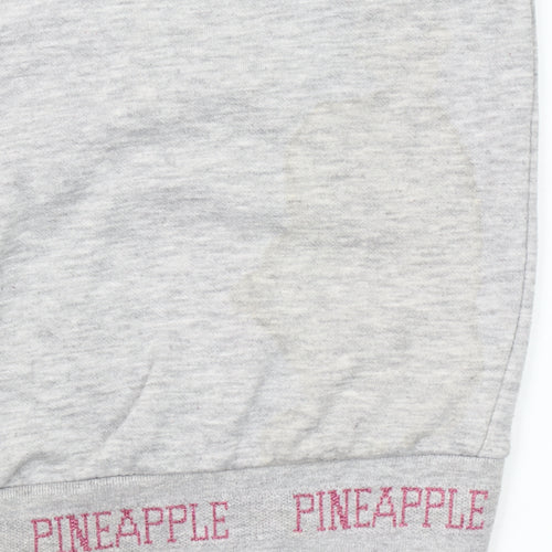 Pineapple Girls Grey Pullover Hoodie 9-10 Years Dance Logo Fleece