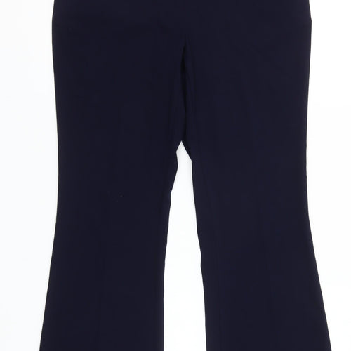 Zara Women’s Blue Flared Dress Pants Size M Slim Fit Business Trousers