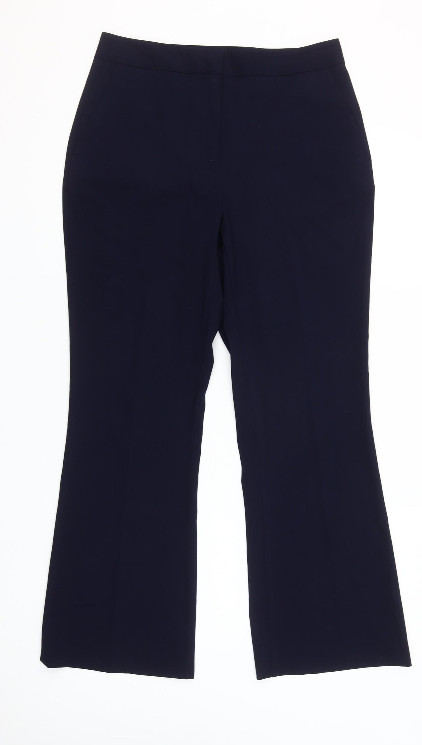 Zara Women’s Blue Flared Dress Pants Size M Slim Fit Business Trousers