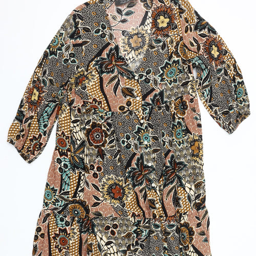 Primark Womens Multicoloured Floral A-Line Dress Size 8