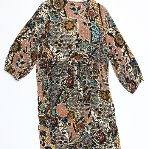 Primark Womens Multicoloured Floral A-Line Dress Size 8