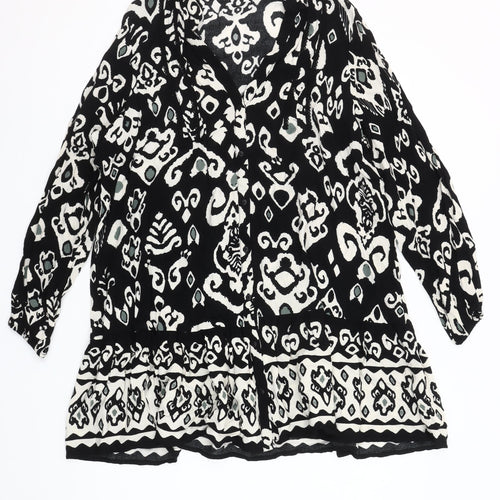 Dunnes Stores Women’s Black Geometric Viscose Shift Dress L