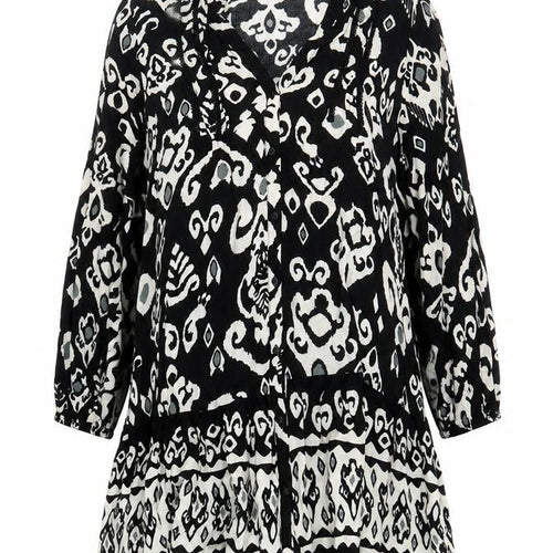 Dunnes Stores Women’s Black Geometric Viscose Shift Dress L