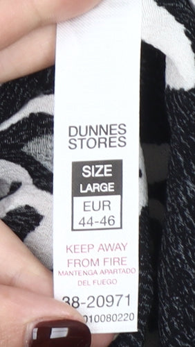 Dunnes Stores Women’s Black Geometric Viscose Shift Dress L