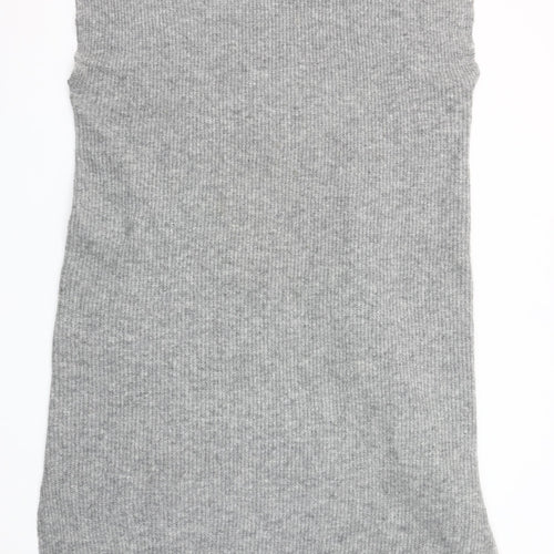 Yours Women Grey Roll Neck Sleeveless Jumper Dress Size 14-16