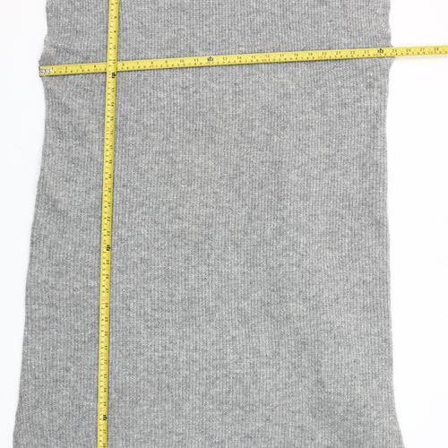 Yours Women Grey Roll Neck Sleeveless Jumper Dress Size 14-16