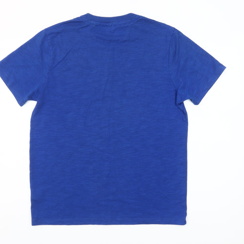 Diesel Men's Blue Athletics Graphic T-Shirt Medium Cotton Blend