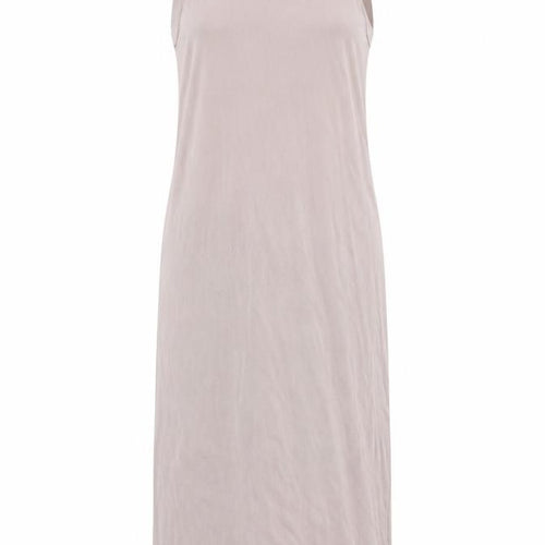 Zara Women Beige XL Tank Midi Dress Sleeveless Cotton Stretch