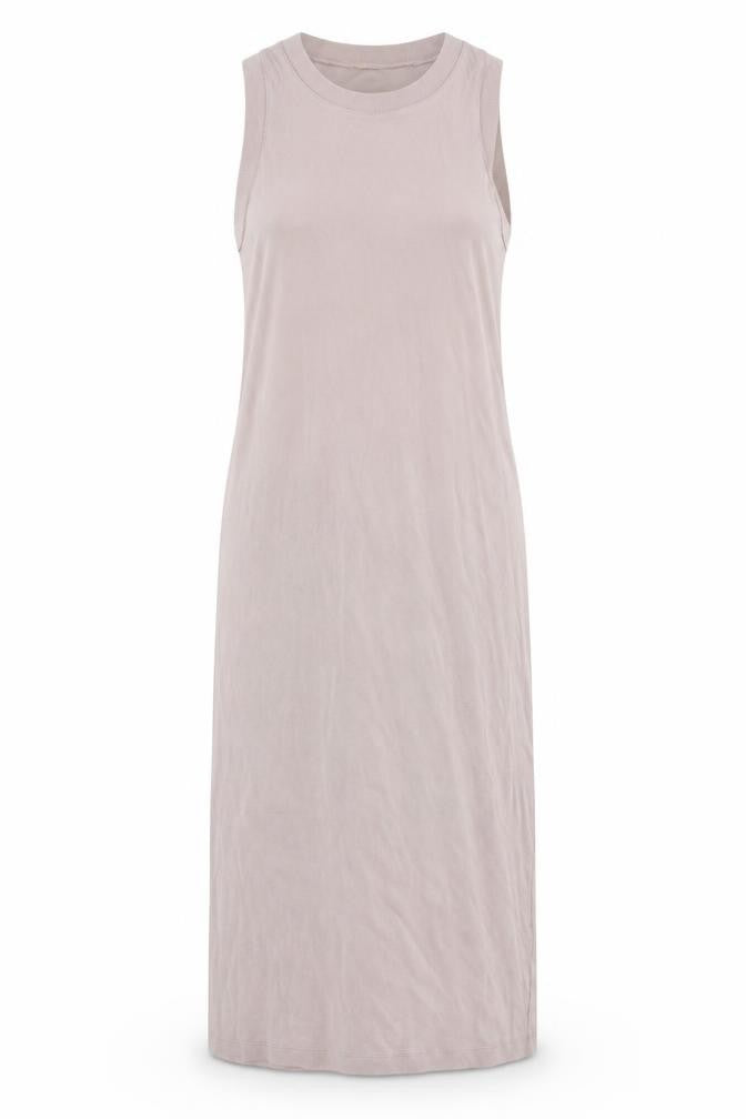 Zara Women Beige XL Tank Midi Dress Sleeveless Cotton Stretch