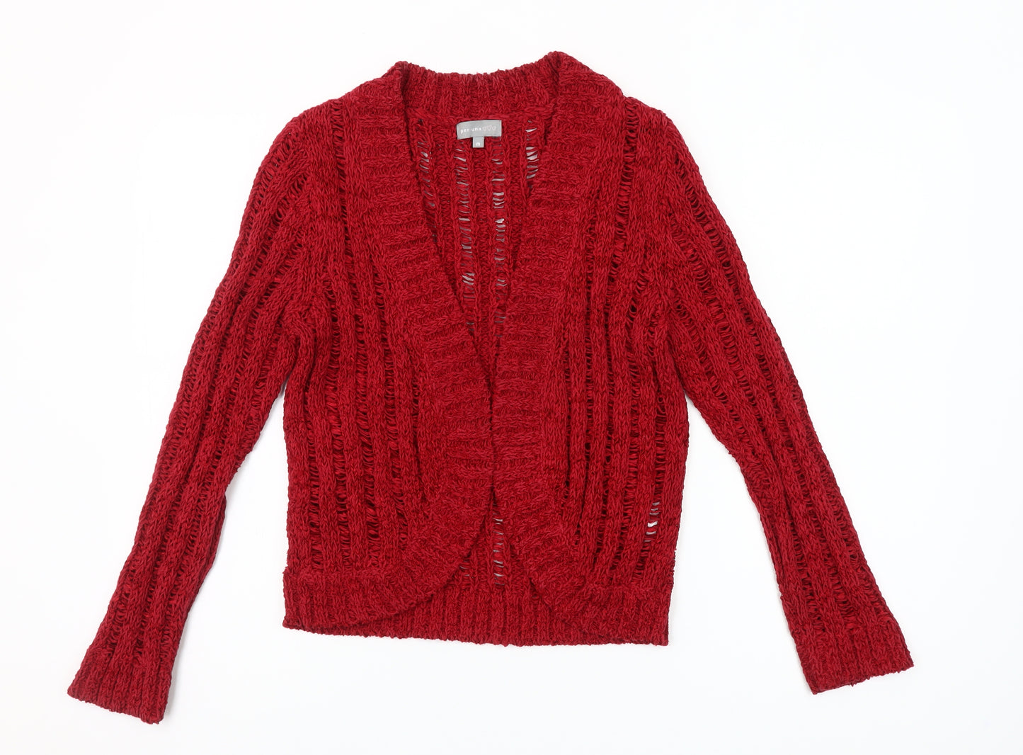 Marks and Spencer Women’s Red Open Knit Cardigan M