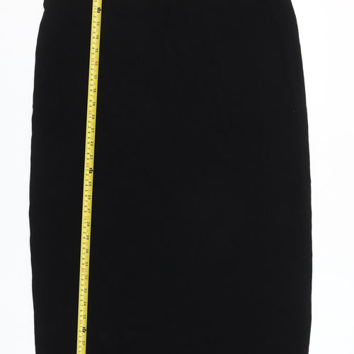 Zara Women Black XL Sleeveless Bodycon Midi Dress