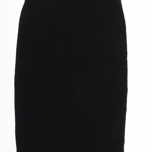 Zara Women Black XL Sleeveless Bodycon Midi Dress
