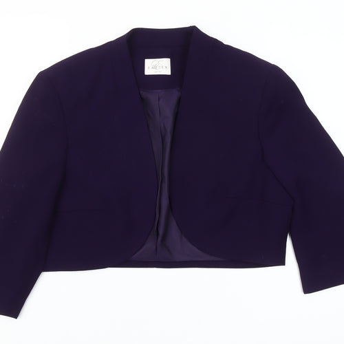 Eastex Women's Purple Cropped Shawl Collar Blazer UK 16